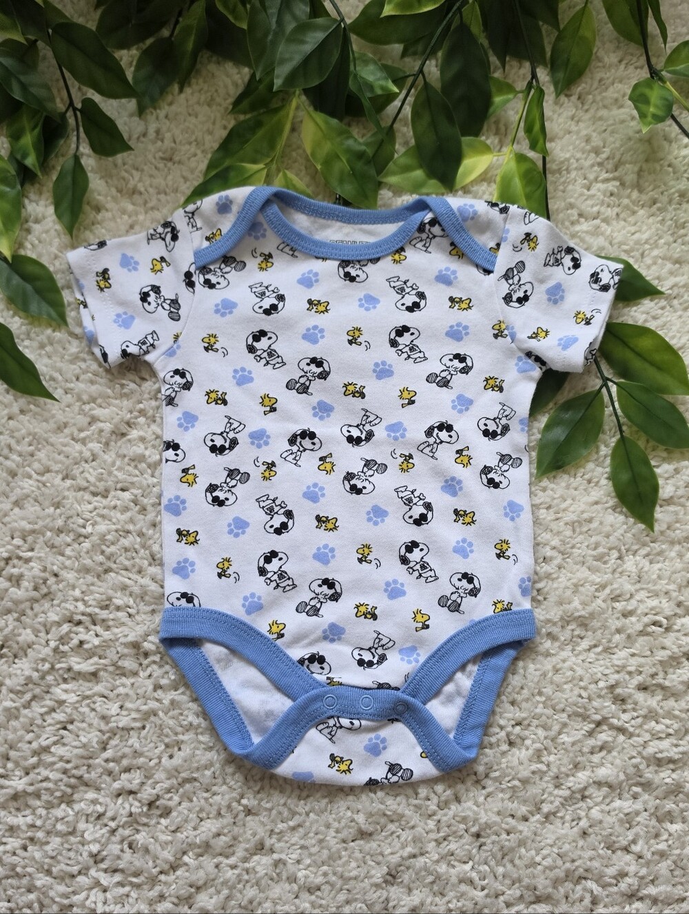 Baby Boy Snoopy & Woodstock Onesie (6-9 Months)